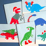 Dinosaur Christmas Cards, thumbnail 1 of 10