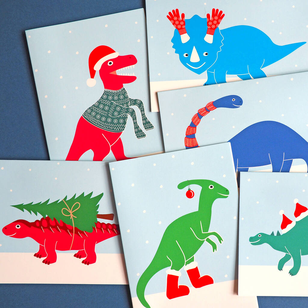 Dinosaur Christmas Cards, 1 of 10