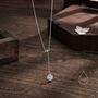 Droplet Clear Cz Lariat Pendant Necklace, thumbnail 1 of 12