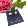 Handmade Silver Rose Earrings, thumbnail 1 of 5
