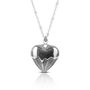 Black Heart Pendant In Silver, thumbnail 1 of 3