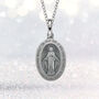 Personalised Oxidised Miraculous Medal Necklace, thumbnail 4 of 12