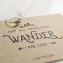 'Not All Who Wander' Silver Compass Ring, thumbnail 5 of 5
