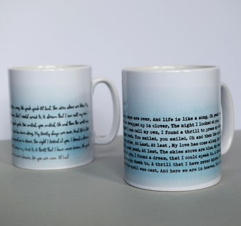 Your Quotation Or Song Watercolour Wash Mug, 6 of 12