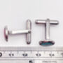 Disco Cufflinks With Colourful Sparkles In 14mm, thumbnail 9 of 11