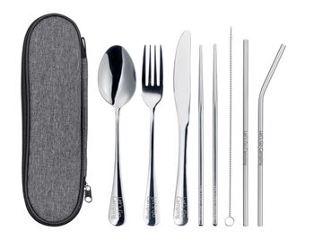 Stainless Steel Travel Cutlery Set With Free Engraving, 6 of 12