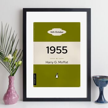 Personalised 70th Birthday Print 1955 Book Cover Gift, 10 of 12