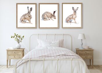 Trio Of Fine Art Hare Prints, 3 of 5