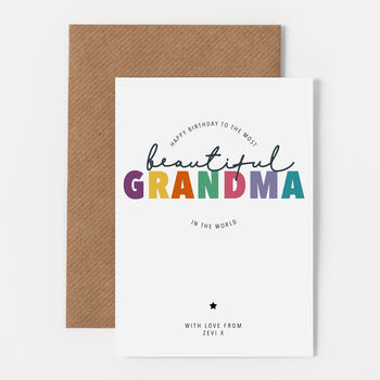 Personalised Best Grandma Birthday Card, 2 of 2