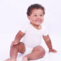 Winter White Eco Friendly Baby Body Suit, thumbnail 2 of 3