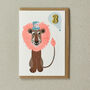 Handmade Lion 3rd Birthday Card, thumbnail 1 of 4