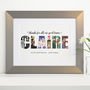 Personalised Photos Inside Name Word Art, thumbnail 9 of 10