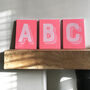Vibrant Pink And White Initial Personalised Notebook, thumbnail 3 of 3