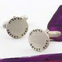 Personalised Disc Cuff Links, thumbnail 1 of 8