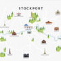 Map Of Stockport Print, thumbnail 2 of 2