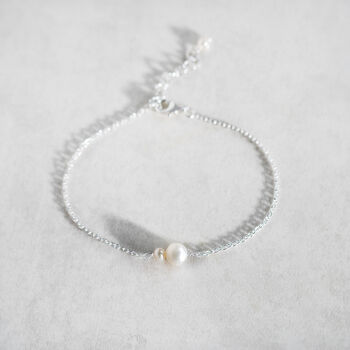 Sterling Silver Mother And Child Pearl Bracelet, 2 of 11