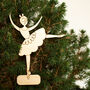 Personalised Swirling Ballerina Christmas Decoration, thumbnail 3 of 5
