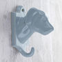 Dog, Horse And Rhino White, Grey Ceramic Wall Coat Hook, thumbnail 1 of 7