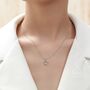 Open Star Pendant Necklace In Sterling Silver, thumbnail 3 of 11