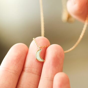 Opal Moon Charm Necklace, 5 of 11