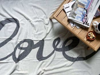 Home Sweet Home Texted Throw, Personalised Gift For Her, 8 of 11
