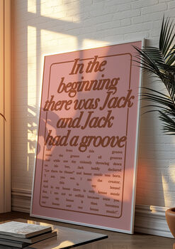 In The Beginning There Was Jack | My House Rhythm Controll Print | Music Poster | Wall Art | House Music | Typographic | Lyric | Wall Decor, 6 of 9