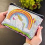Personalised Unicorn And Mermaid Sequin Pencil Case, thumbnail 1 of 8