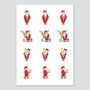 Santa Christmas Stickers, thumbnail 3 of 3