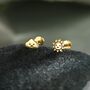 Sterling Silver Sun And Cloud 16 G Flat Back Labret Earrings, thumbnail 4 of 12