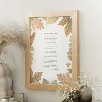 Personalised Funeral Wedding Anniversary Lyrics Print, 6 of 9