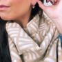 Deco Square Crystal Huggie Hoops, thumbnail 3 of 3