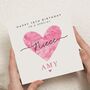 18th Birthday Card For Niece Pink Heart, thumbnail 1 of 7