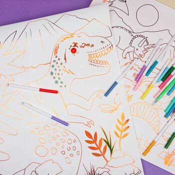 Large Dinosaur Colouring Posters, 3 of 8