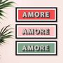 Framed Amore Typography Print, thumbnail 2 of 10