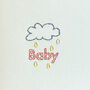 'Baby Shower' Hand Embroidered Card, thumbnail 2 of 5