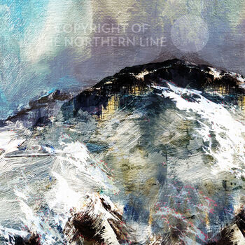 Great End Winter Storm Lake District Poster Print, 3 of 4