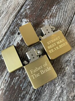 Personalised Engraved Matte Gold Lighter, 8 of 9