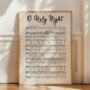 Vintage Music Sheet Poster O Holy Night Carol Lyrics, thumbnail 3 of 8