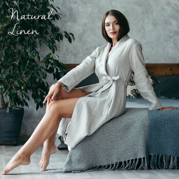 Linen Robe For Women | Luxury Dressing Gown, 4 of 12
