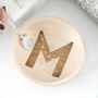 Floral Initial Wooden Trinket Jewellery Dish, thumbnail 3 of 7