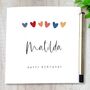 Personalised Birthday Card With Hearts, thumbnail 1 of 7