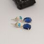 Turquoise Sapphire Silver Earrings, thumbnail 6 of 6