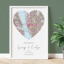The Place We Met Ordnance Survey Explorer Personalised Map Print Couples Valentines Gift, thumbnail 3 of 12