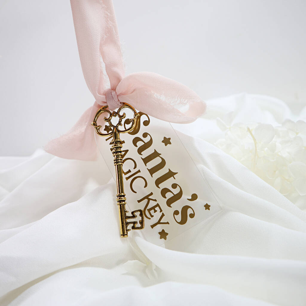 Personalised Santa's Magic Key Christmas Eve Activity Handmade Xmas Decoration Ornament, 1 of 10