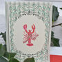 Festive Lobster And Holly Card, thumbnail 4 of 5