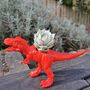 Hand Painted T Rex Dinosaur Plant Pot, thumbnail 2 of 2
