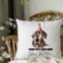 Personalised Dachshund Dappled Chocolate Birthday Party Cushion, thumbnail 2 of 2