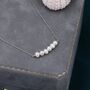 Sterling Silver Genuine Freshwater Pearl Bar Pendant Necklace, thumbnail 3 of 11