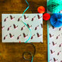 Blue Storks New Baby Wrapping Paper Two Sheets, thumbnail 1 of 5