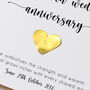 19th Wedding Anniversary Card With Bronze Heart, thumbnail 4 of 6